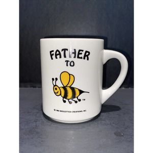 Vintage Father to Bee Coffee Tea Mug Expecting Baby Bumble Bee